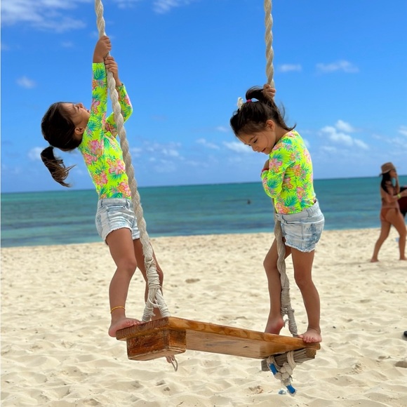 Neon Cat & Jack Rashguard Swimsuit - Picture 2 of 4